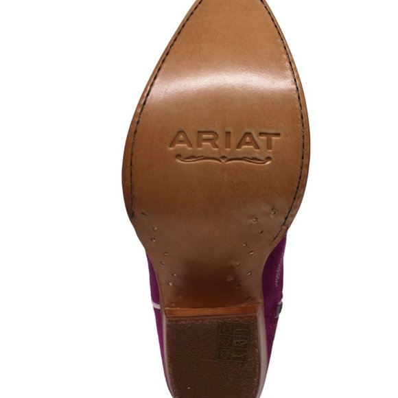 ARIAT WOMENS HAUTE PINK SUEDED CASANOVA WESTERN BOOT - Picture 3 of 4